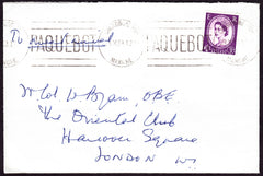 74588 - 1959 FRENCH PAQUEBOT. Envelope to London with 3d Wilding ...