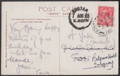 75512 - DEVON. 1923 post card from St Anne's Lancs to Exet...