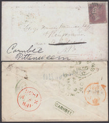 77234 - 'CARNBEE' SCOTS LOCAL HAND STAMP USED AS A BACK STA...