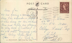 77686 - 1956 SOUTHAMPTON PAQUEBOT CANCELLATION. 1956 post card of "S.S.MAASDAM" - Holland-America ...