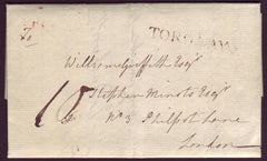78167 - DEVON. 1809 letter Torbay to London dated Feb 21 w...