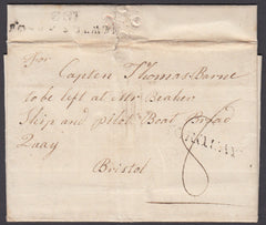 78169 - DEVON. 1811 entire from Torquay to "Captain Thomas...