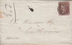 79789 - PL. 5(HA STATE 2)(SG7 SPEC AS35) ON COVER DUBLIN TO CASTLECOMER. 1842 wrapper Dublin to Castlecomer with a used fou...