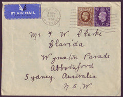 80411 1938 envelope Bath to Sydney, Australia.