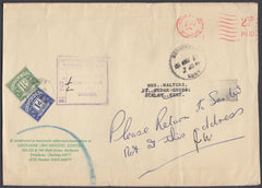 80822 1961 UNDELIVERED MAIL ROCHESTER TO BEXLEY KENT WITH POSTAGE DUES.