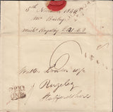 82199 - 1830 BIRMINGHAM PENNY POST/WEST BROMWICH. 1830 letter Greets Green Co...