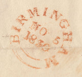 82199 - 1830 BIRMINGHAM PENNY POST/WEST BROMWICH. 1830 letter Greets Green Co...