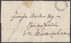 82354 - OXFORDSHIRE. 1836 letter Henley to Birmingham date...