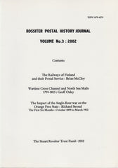 83585 - ROSSITER POSTAL HISTORY JOURNAL VOL.3 2002. Fine c...