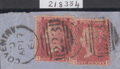 84019 - 1860 DIE 2 PL.64 (ID IE)(SG40). Small piece with two fine die...