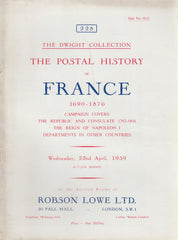 84946 - FRANCE: Robson Lowe auction catalogue April 1959 -...