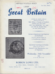 84960 - GREAT BRITAIN Robson Lowe Auction Catalogue Novemb...