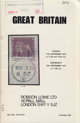 84968 - GREAT BRITAIN Robson Lowe Auction Catalogue Septem...