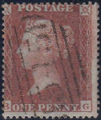 86723 1855 DIE 2 PL.3 MATCHED PAIR LETTERED BG S.C.16 (SG21) AND S.C.14 (SG24).