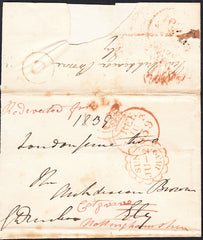 87695 - 1839 CAMBS/'ELY' UDC (CB109)/MISSENT. Wrapper (soiled) London to Ely with Lo...