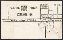 87786 - PARCEL POST LABEL/MIDDLESEX. 1904 label without st...