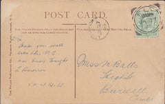 88002 - CAMBS. 1905 glamour postcard Ely to Burwell with K...