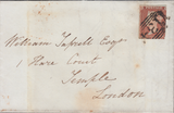 88089 1846 MAIL BRISTOL TO LONDON WITH 'PARK-STREET' STRAIGHT LINE HAND STAMP (BS156b).