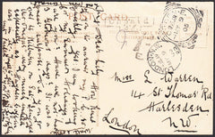 91731 - 1905 UNPAID MAIL USED LOCALLY IN LONDON. Fine glamour post card of 'Miss Gertie Millar used locally in Lon...