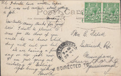 91759 - 'MIS-DIRECTED TO' HAND STAMP /LINCS. 1928 post card Grimsby ...