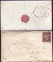 92602 - 1849 MANCHESTER 'CHEETHAM' AND WITHINGTON UDC'S/PL.90 (BE)(SG8). 1849 envelope Manchest...