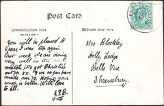 93756 - 1904 LANCS/'FLEETWOOD' SKELETON. Post card of Blackpool to Shrewsbury w...