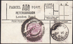 94251 - 1903 PARCEL POST LABEL/NORTHANTS. Fine label 'PETERBOROU...