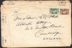 94488 - 1920 DAMAGED/OFFICIALLY RESEALED MAIL. Envelope Canada to Cambrid...