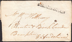 94652 - 1796 'BIRMINGHAM' HAND STAMP(BM86). 1796 letter Birmingham to Bampton, Oxo...