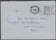 96686 - 1979 UNPAID MAIL. Envelope Medway to Maidstone sen...