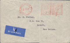 96980 - 1937 MAIL TO RABAUL, NEW GUINEA. Envelope London t...