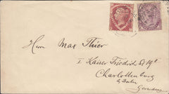 97269 - LATE USE OF THE 1870 1½d SHIELD PL.1 (SG51) ON COVER IN 1910 TO GERMANY.