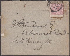 97271 1883 3D TELEGRAPH PL.3 WMK SPRAY (L207) USED ON COVER WITHIN LONDON.