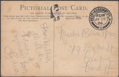98267 - 1906 UNPAID MAIL LONDON TO CARDIFF.
