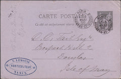 99796 - 1888 MAIL FRANCE TO THE ISLE OF MAN.