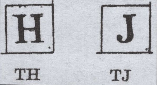 103332 1841 1D PL.14 (SG8) USED STRIP OF THREE TH TI TJ FINE USED.
