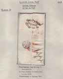 128091 COLLECTION OF LONDON 1809-1847 ONE PENNY POST/TWOPENNY POST HAND STAMPS (42 ITEMS).