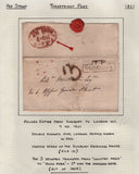 128091 COLLECTION OF LONDON 1809-1847 ONE PENNY POST/TWOPENNY POST HAND STAMPS (42 ITEMS).