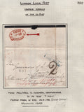 128091 COLLECTION OF LONDON 1809-1847 ONE PENNY POST/TWOPENNY POST HAND STAMPS (42 ITEMS).