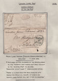128091 COLLECTION OF LONDON 1809-1847 ONE PENNY POST/TWOPENNY POST HAND STAMPS (42 ITEMS).