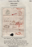 128091 COLLECTION OF LONDON 1809-1847 ONE PENNY POST/TWOPENNY POST HAND STAMPS (42 ITEMS).