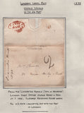 128091 COLLECTION OF LONDON 1809-1847 ONE PENNY POST/TWOPENNY POST HAND STAMPS (42 ITEMS).