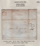 128091 COLLECTION OF LONDON 1809-1847 ONE PENNY POST/TWOPENNY POST HAND STAMPS (42 ITEMS).