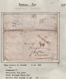 128091 COLLECTION OF LONDON 1809-1847 ONE PENNY POST/TWOPENNY POST HAND STAMPS (42 ITEMS).