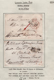 128091 COLLECTION OF LONDON 1809-1847 ONE PENNY POST/TWOPENNY POST HAND STAMPS (42 ITEMS).