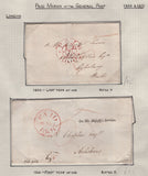 128091 COLLECTION OF LONDON 1809-1847 ONE PENNY POST/TWOPENNY POST HAND STAMPS (42 ITEMS).