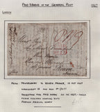 128091 COLLECTION OF LONDON 1809-1847 ONE PENNY POST/TWOPENNY POST HAND STAMPS (42 ITEMS).