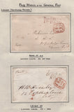 128091 COLLECTION OF LONDON 1809-1847 ONE PENNY POST/TWOPENNY POST HAND STAMPS (42 ITEMS).