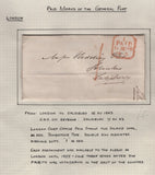 128091 COLLECTION OF LONDON 1809-1847 ONE PENNY POST/TWOPENNY POST HAND STAMPS (42 ITEMS).