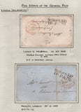 128091 COLLECTION OF LONDON 1809-1847 ONE PENNY POST/TWOPENNY POST HAND STAMPS (42 ITEMS).